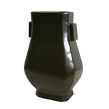 olive green vase - ceramic vase- small vase