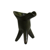 Chinese Handmade Dark Olive Army Green Ceramic Accent Cup Display ws330S