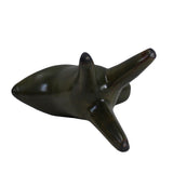 Chinese Handmade Dark Olive Army Green Ceramic Accent Cup Display ws330S