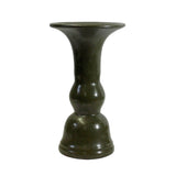 olive green vase - ceramic vase- small vase