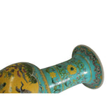 Vintage Chinese Famille Verte Turquoise Round Porcelain Vase ws333S