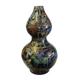 navy blue vase - Chinese vase - porcelain vase