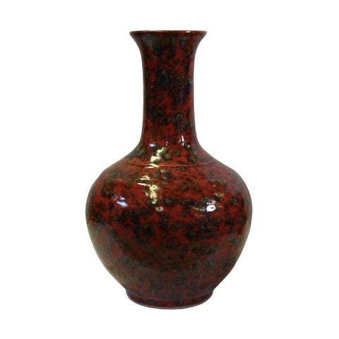 red vase - porcelain vase - fish flower vase
