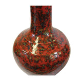 Chinese Handmade Ox Blood Red Marks Ceramic Accent Vase ws342S