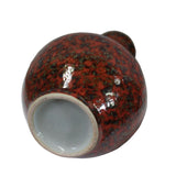 Chinese Handmade Ox Blood Red Marks Ceramic Accent Vase ws342S