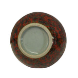 Chinese Handmade Ox Blood Red Marks Ceramic Incense Holder Urn ws347S