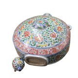 Chinese Handmade Multi-Color Flower Porcelain BaoYue Pot Jar  ws354S