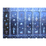 stone inlaid - screen panel - antique chinoiserie screen