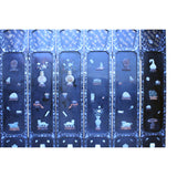 stone inlaid - screen panel - antique chinoiserie screen