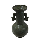 Chinese Handmade Guan Ware Style Crackle Celadon Ceramic Accent Vase ws365S
