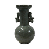 Chinese Handmade Guan Ware Style Crackle Celadon Ceramic Accent Vase ws365S
