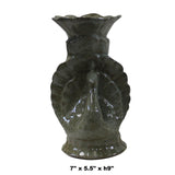 Chinese Handmade Guan Ware Style Crackle Celadon Ceramic Accent Vase ws366S