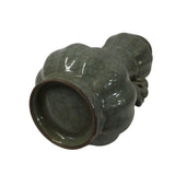 Chinese Handmade Guan Ware Style Crackle Celadon Ceramic Accent Vase ws367S