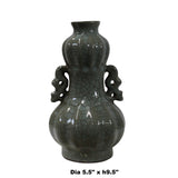 Chinese Handmade Guan Ware Style Crackle Celadon Ceramic Accent Vase ws367S
