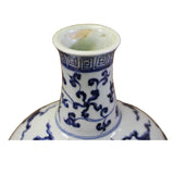 Chinese Blue White Porcelain Dragon Graphic Fat Body Vase ws370S