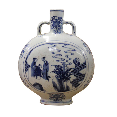 blue white vase - Chinese vase - porcelain vase