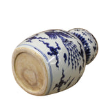 Chinese Blue White Porcelain Bird Graphic Gourd Shape Vase ws377S