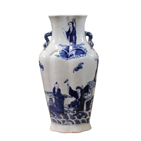 blue white vase - Chinese vase - porcelain vase