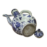 Chinese Blue White Porcelain Scenery Accent Teapot Shape Display ws400S
