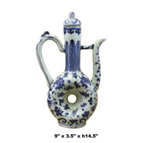 Chinese Blue White Porcelain Scenery Accent Teapot Shape Display ws400S