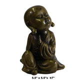 Chinese Oriental Fine Bronze Metal Small Lohon Monk Display Figure ws421S