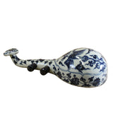 Chinese Blue White Porcelain Flowers Phoenix Pipa Shape Display ws436S