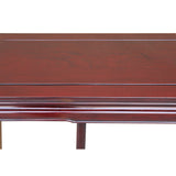 Oriental Handmade Huali Rosewood Dark Brown Straight Apron Narrow Altar Table ws472S
