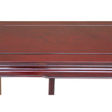 Chinese Huali Rosewood Dark Brown Straight Apron Side Altar Table ws472S