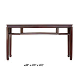 Oriental Handmade Huali Rosewood Dark Brown Straight Apron Narrow Altar Table ws472S