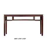 Chinese Huali Rosewood Dark Brown Straight Apron Side Altar Table ws472S