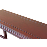 Oriental Handmade Huali Rosewood Dark Brown Straight Apron Narrow Altar Table ws472S