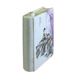 Chinese Oriental Scenery Paint Graphic Ceramic Book Shape Mini Vase ws492S