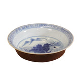 porcelain plate - Chinese blue white - oriental scenery