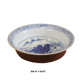 Chinese Blue White Ancient Scenery Fengshui Painting Porcelain Plate ws495S