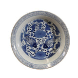 blue white plate - double fishes - Chinese pottery