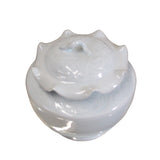 porcelain jar - round ceramic box - off white container
