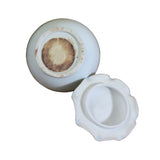 Handmade Oriental Off White Thin Porcelain Small Jar Container ws502S
