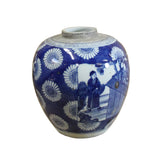 ginger jar - blue white porcelain - ceramic urn