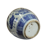 Chinese Oriental Handpaint Small Blue White Porcelain Ginger Jar ws549S