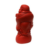 Chinese Handmade Red Cinnabar Happy Buddha Figure ws562S