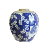 ginger jar - blue white urn - Chinese ceramic container