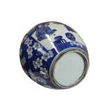 Chinese Oriental Handpaint Small Blue White Porcelain Ginger Jar ws573S