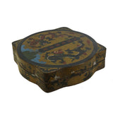 lacquer box - yellow box - chinoiserie box