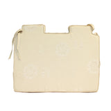 A3 Oriental Light Cream Beige Fok Fabric Rectangular Seat Cushion Pad ws608S