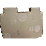 A3 Oriental Light Cream Beige Fok Fabric Rectangular Seat Cushion Pad ws608S