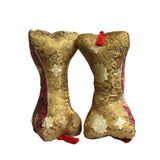 A9 Pair Chinese Oriental Mix Color Triangle Ribbon Shape Fabric Pillow Cushions ws630S