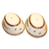 Set Chinese Vintage Yellow Floral Theme White Base Porcelain Teacups Plates ws634S