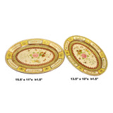 Set Chinese Vintage Yellow Floral Theme White Base Porcelain Teacups Plates ws634S
