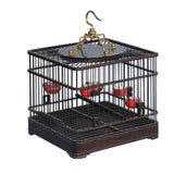rosewood birdcage - square birdcage - birdcage decor