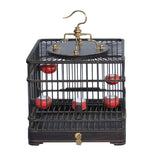 Quality Handmade Chinese Huali Rosewood Square Shape Decor Birdcage ws639S